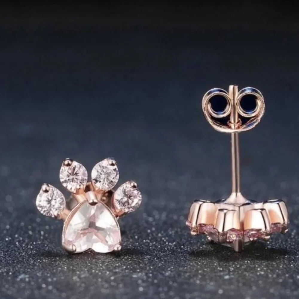 NEW 18K ROSE GOLD EARRINGS, NICE EARRINGS, CUTE EARRINGS. - Picture 3 of 5